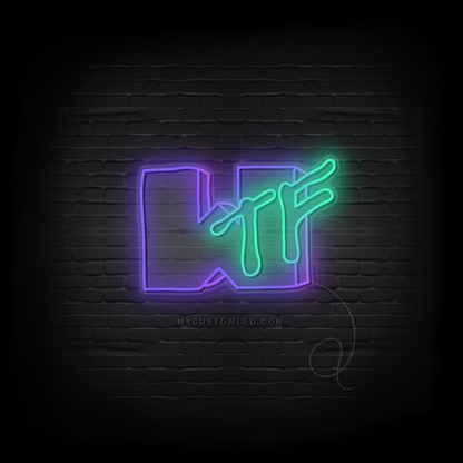 WTF LED Neon Sign