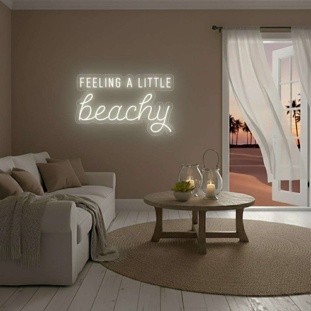 Feeling a Little Beachy LED Neon Sign, Beach Theme Neon Sign V2