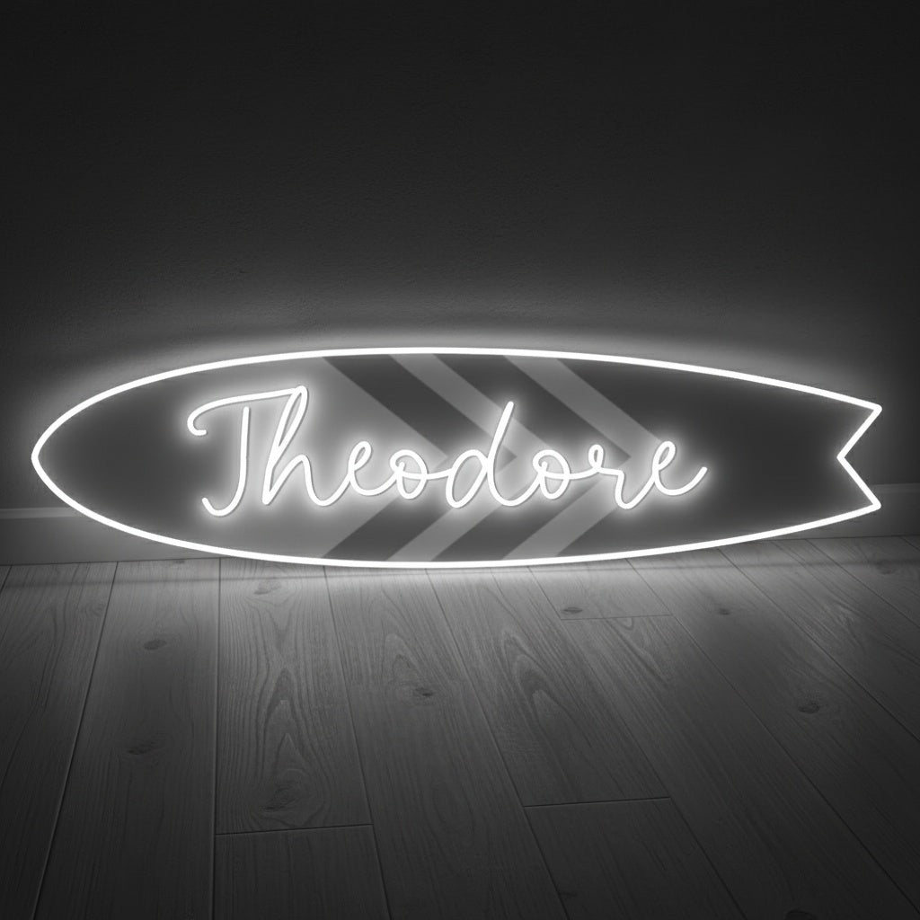 Custom Name Surfboard LED Neon Sign, Beach Theme Neon Sign