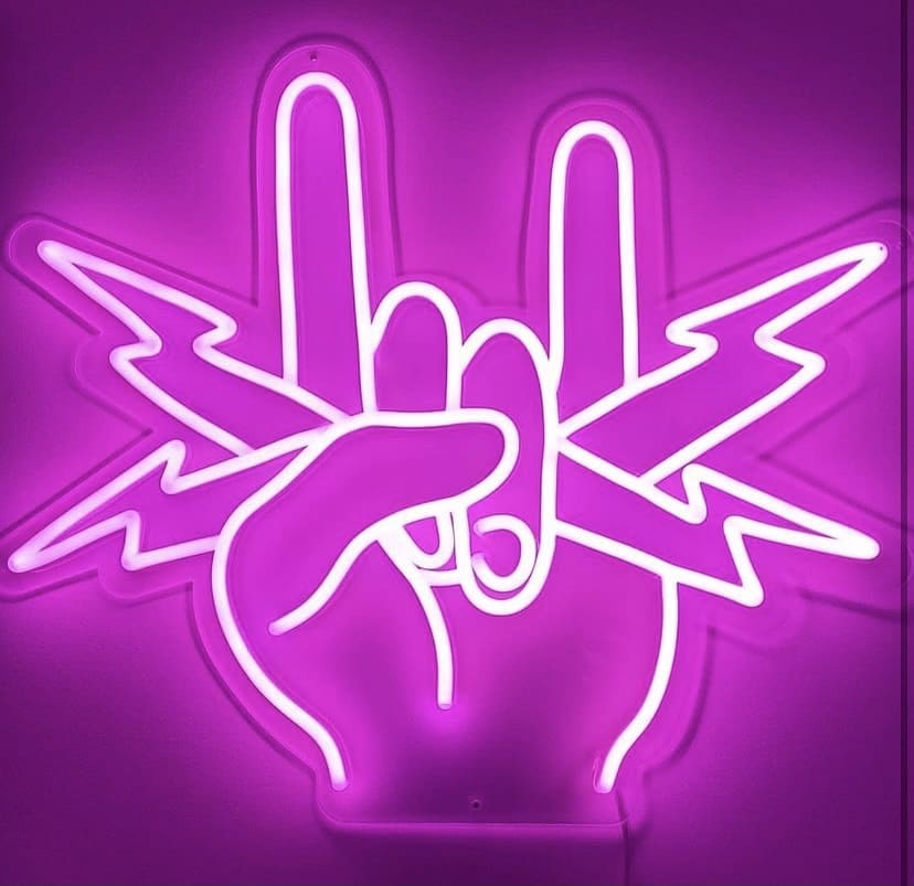 Rock hand LED Neon Sign