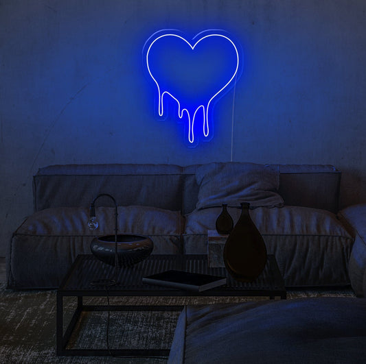 Dripping Heart LED Sign