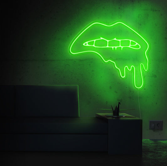 Dripping Lips LED Sign