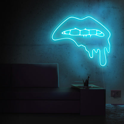 Dripping Lips LED Neon Sign