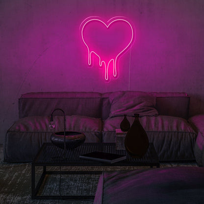 Dripping Heart LED Neon Sign