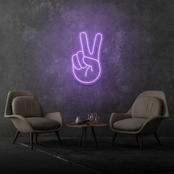 Peace Hand LED Sign
